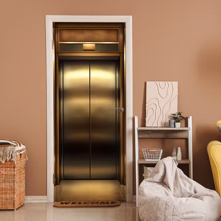 Türtapete - Aufzugstür - Gold - Modern — 2