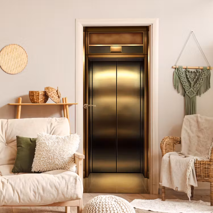 Türtapete - Aufzugstür - Gold - Modern — 3