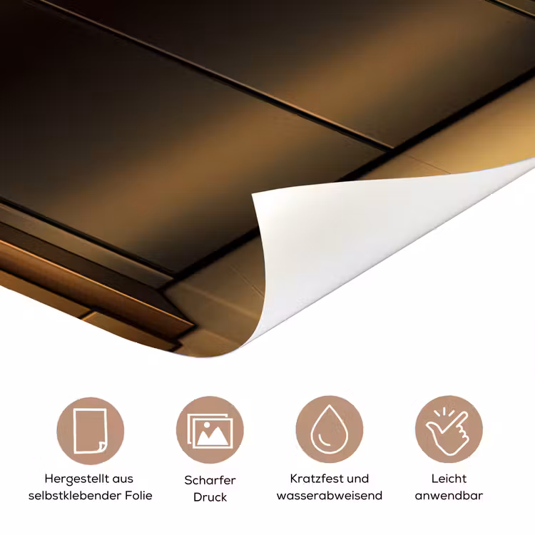 Türtapete - Aufzugstür - Gold - Modern — 5