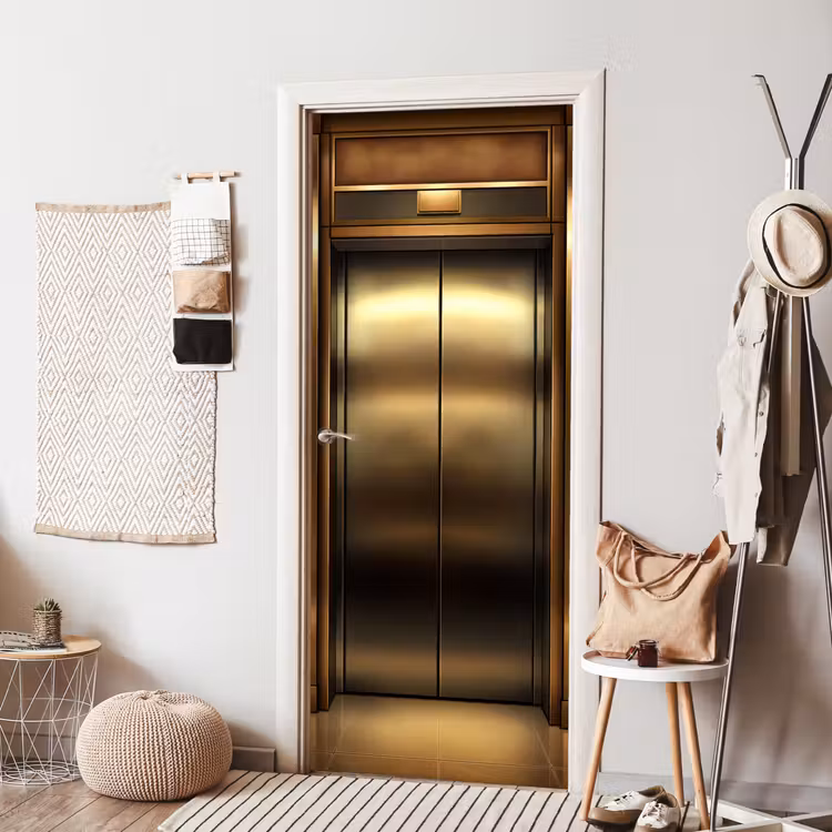Türtapete - Aufzugstür - Gold - Modern — 7