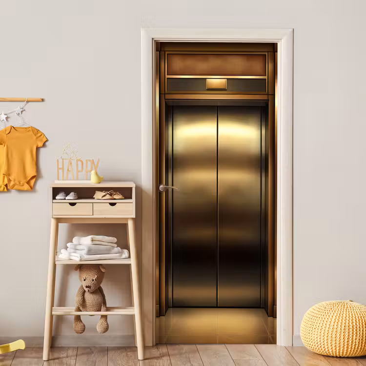 Türtapete - Aufzugstür - Gold - Modern — 8