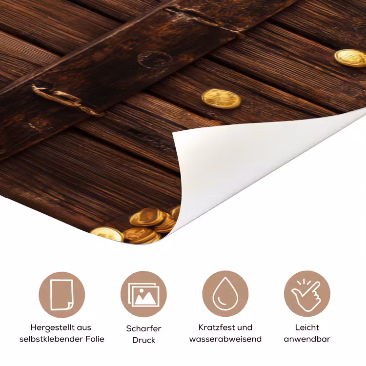Türtapete - Tresortür - Gold - Geld - Holz — 5