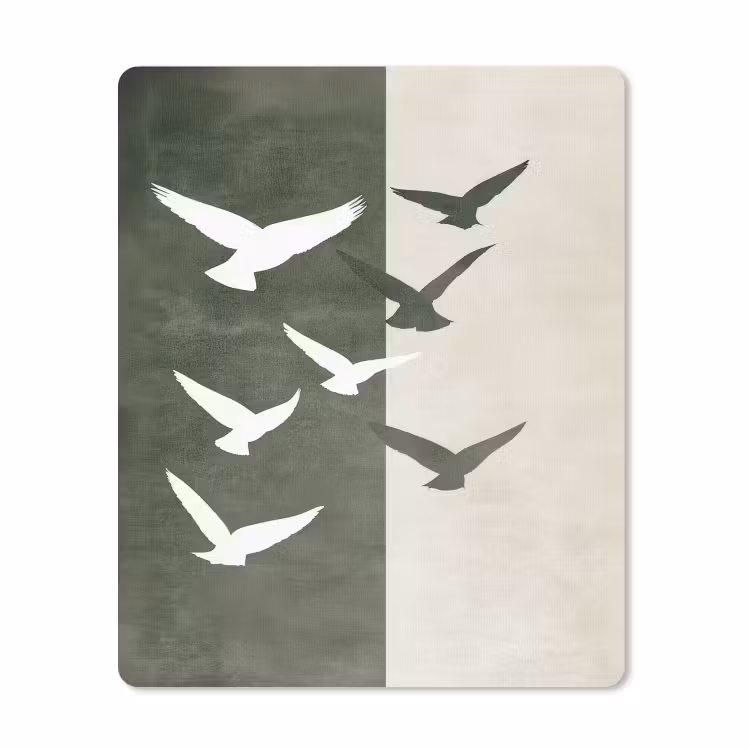 Mauspad - Japandi - Vogel - Grün — 1