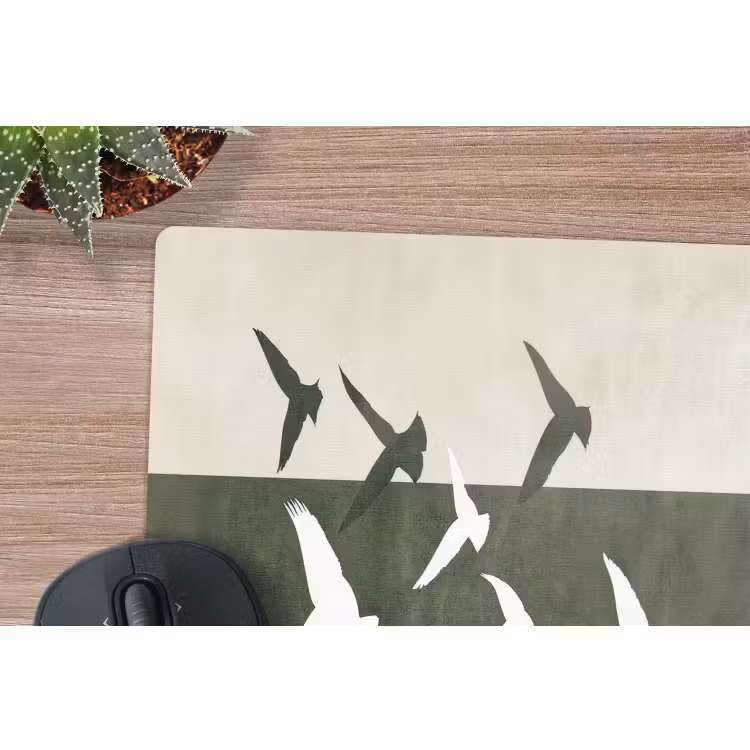 Mauspad - Japandi - Vogel - Grün — 5