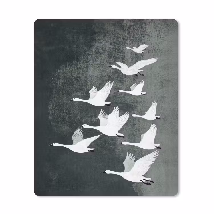 Mauspad - Vogel - Japandi - Grün — 1