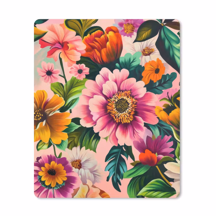 Mauspad - Blumen - Bunt - Rosa — 1
