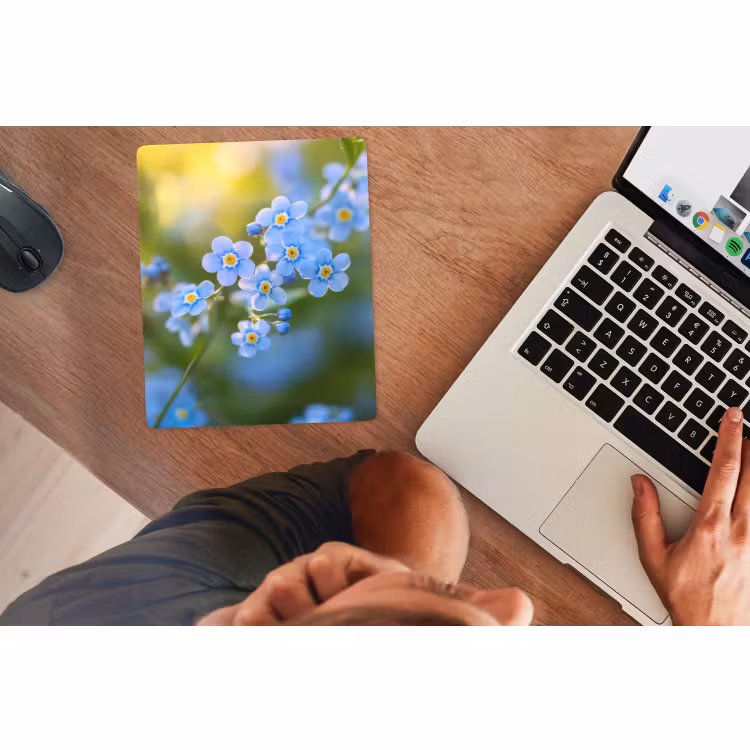 Mauspad - Blumen - Blau - Vergissmeinnicht — 2