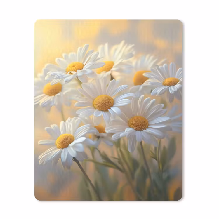 Mauspad - Gänseblümchen - Weiß - Sonnenlicht — 1