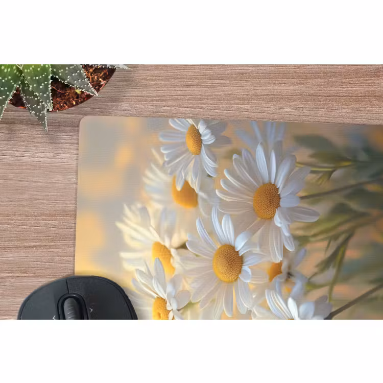 Mauspad - Gänseblümchen - Weiß - Sonnenlicht — 5