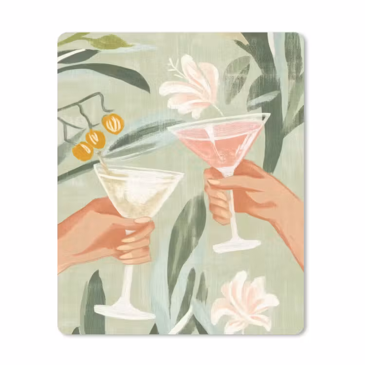 Mauspad - Gläser - Cheers - Grün — 1