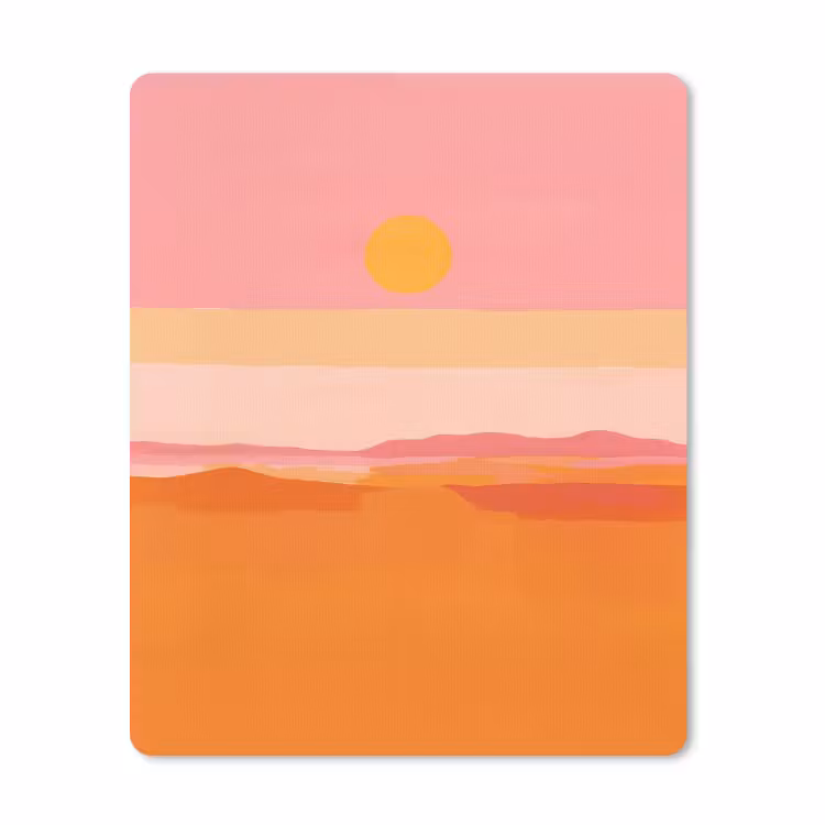 Mauspad - Sonne - Abstrakt - Landschaft - Orange — 1
