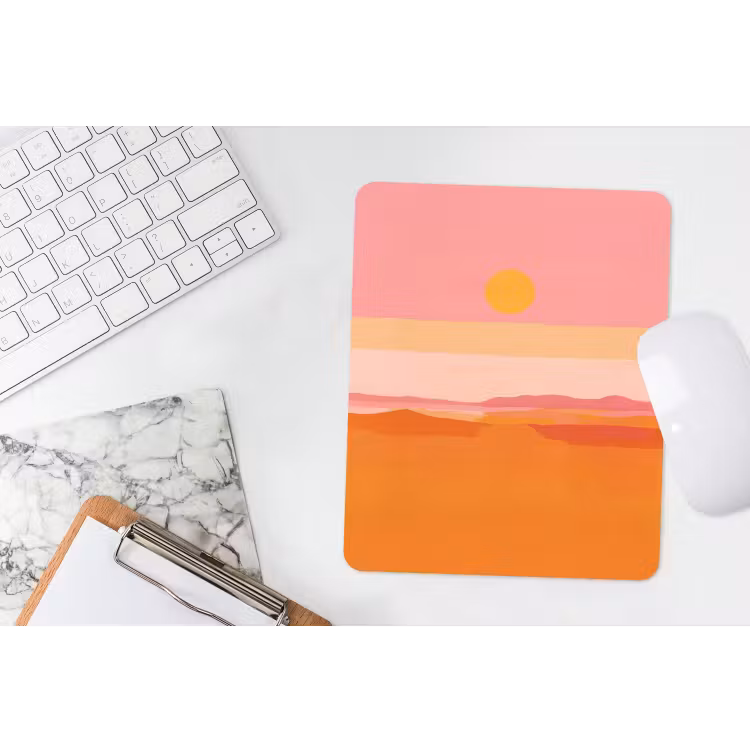 Mauspad - Sonne - Abstrakt - Landschaft - Orange — 4