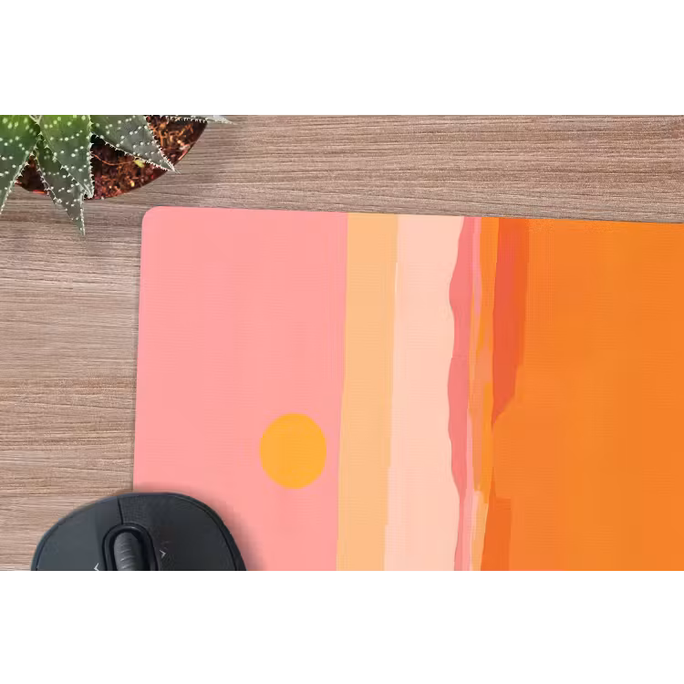 Mauspad - Sonne - Abstrakt - Landschaft - Orange — 5