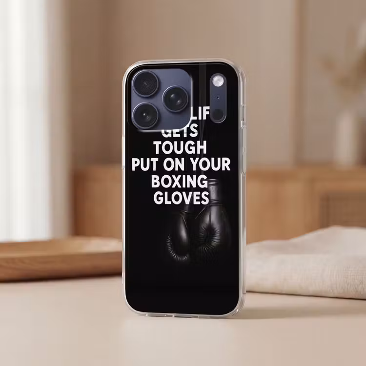 Handyhülle - Text - Boxhandschuhe - Weiß — 3