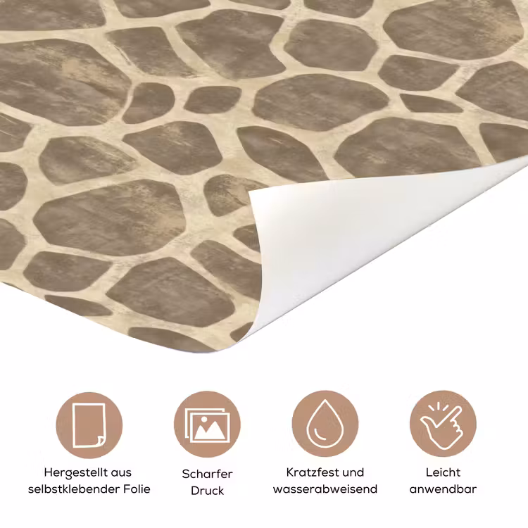 Türtapete - Giraffe - Muster - Beige - Braun — 5