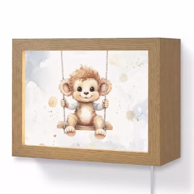 Lightbox - Wandlampe - Kinderzimmer - Affe - Tier - Kinder — 1