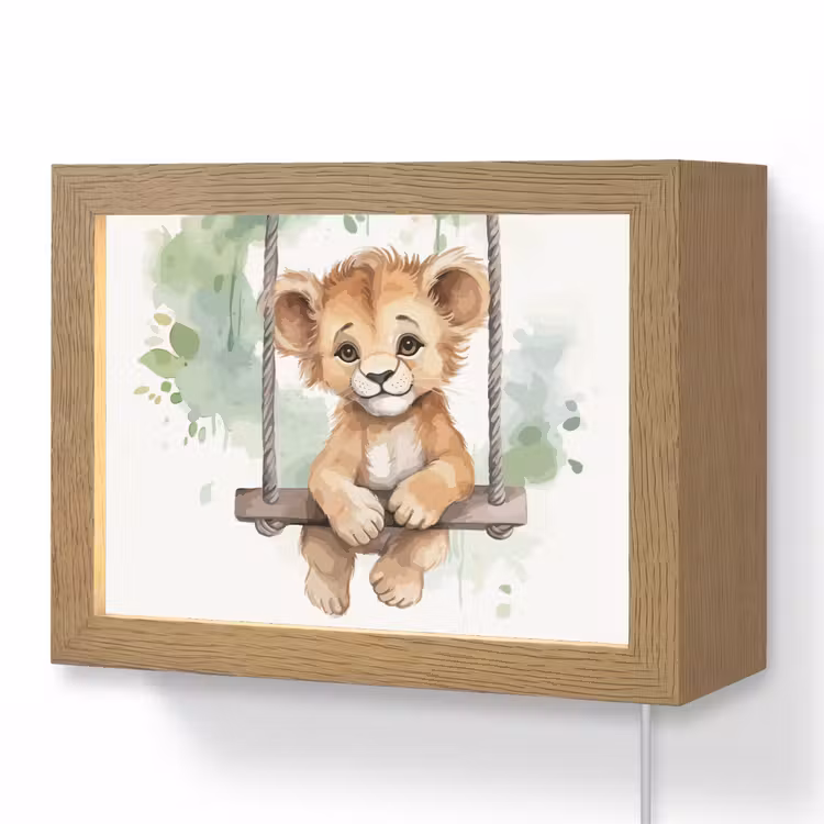 Lightbox - Wandlampe - Kinderzimmer - Löwe - Tier - Kinder - Dschungel — 1