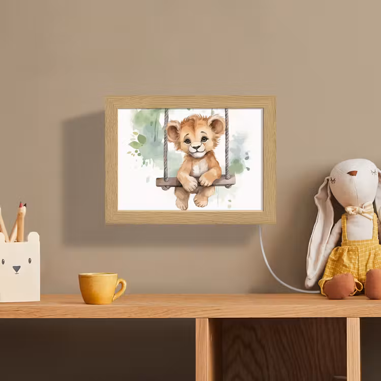 Lightbox - Wandlampe - Kinderzimmer - Löwe - Tier - Kinder - Dschungel — 3