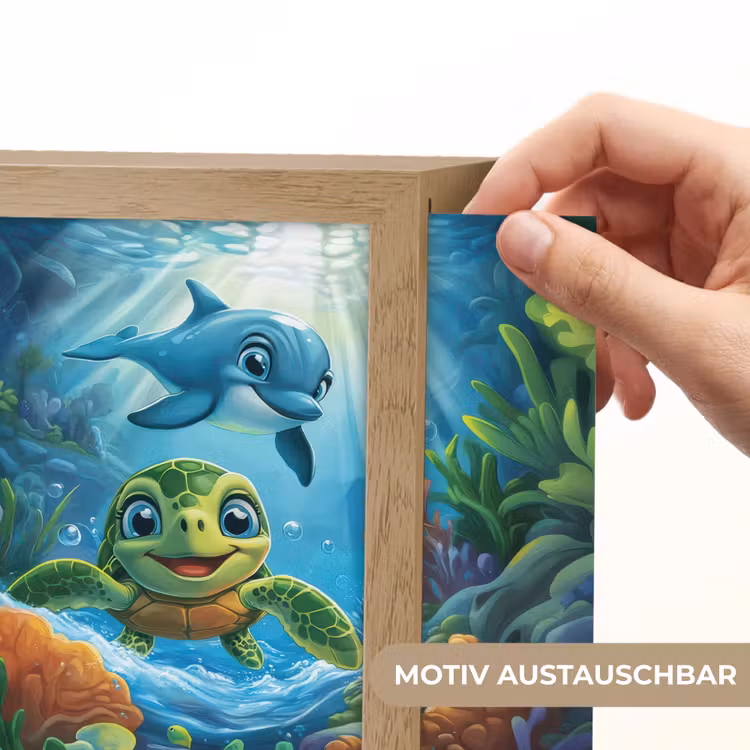 Lightbox - Wandlampe - Kinderzimmer - Schildkröte - Delfin - Ozean — 5