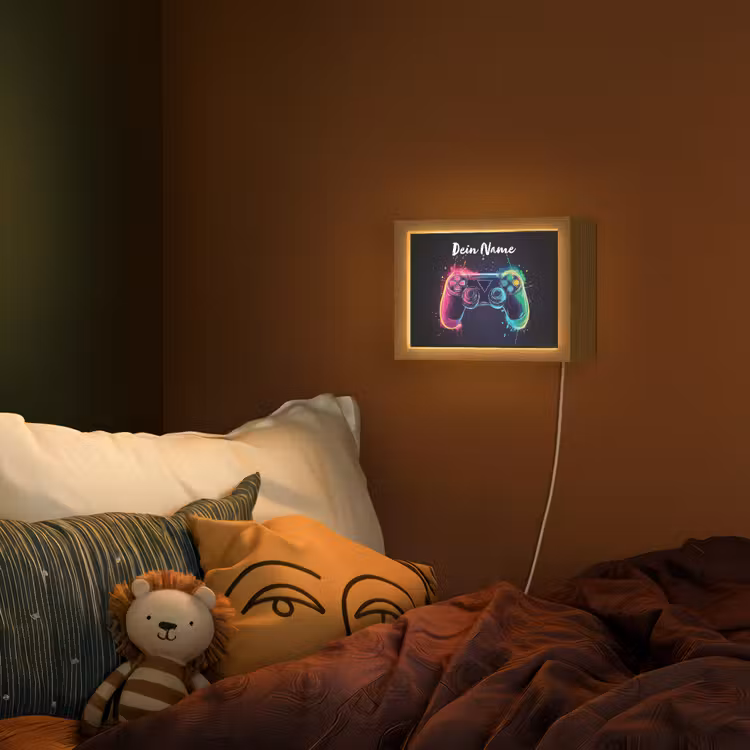 Lightbox - Wandlampe Kinderzimmer mit Namen - Neon - Controller - Farbspritzer - Spiel — 2
