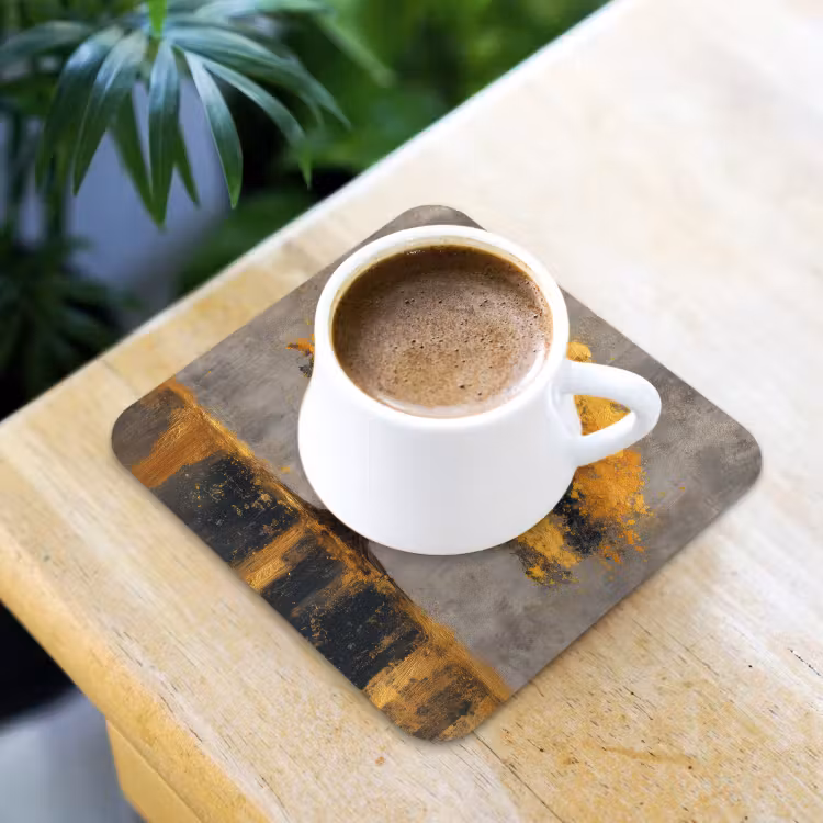 Untersetzer - Baum - Blätter - Gold - Abstrakt — 3