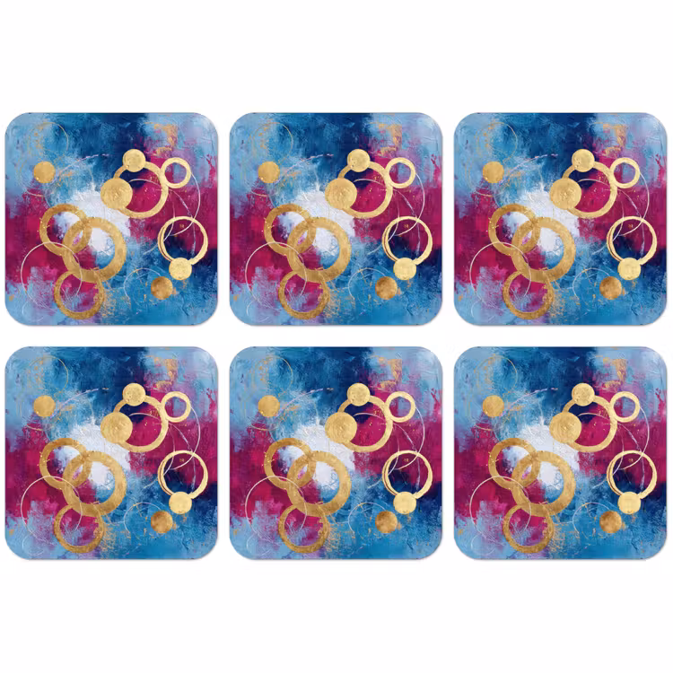 Untersetzer - Kreise - Gold - Abstrakt — 1