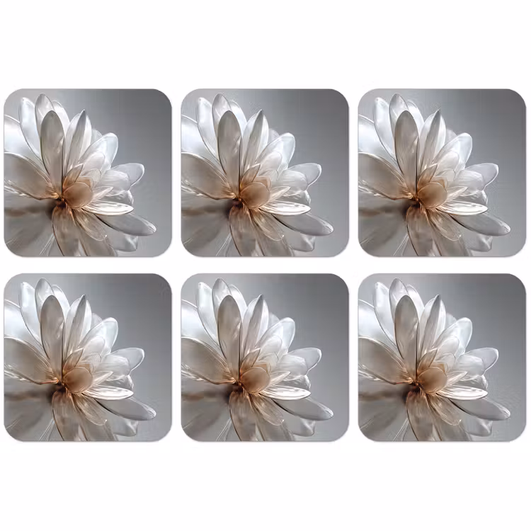 Untersetzer​ - Blume - Weiß - Neutral — 1
