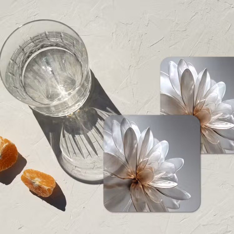 Untersetzer​ - Blume - Weiß - Neutral — 2