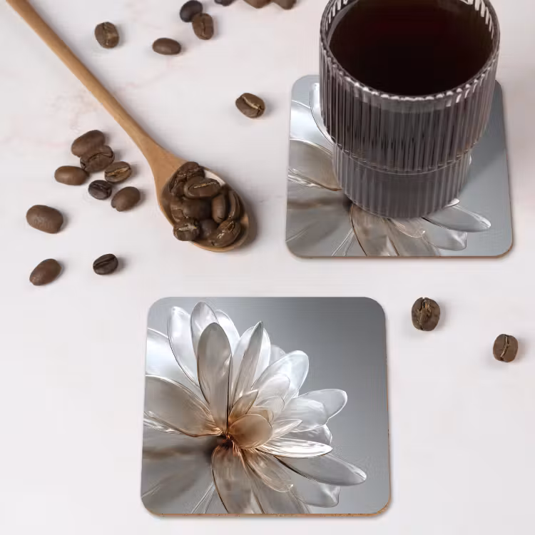 Untersetzer​ - Blume - Weiß - Neutral — 4