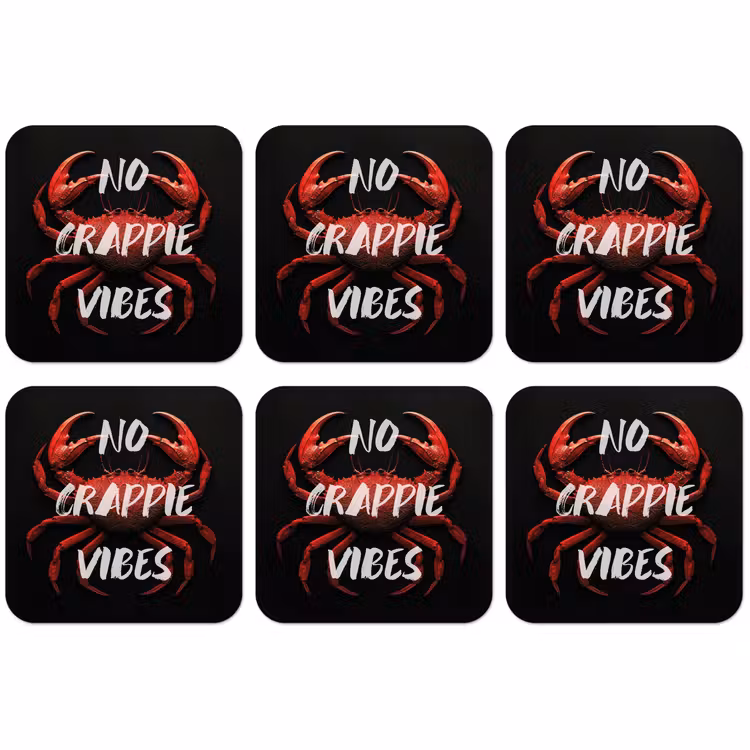 Untersetzer​ - Krabbe - Rot - Text - Schwarz — 1