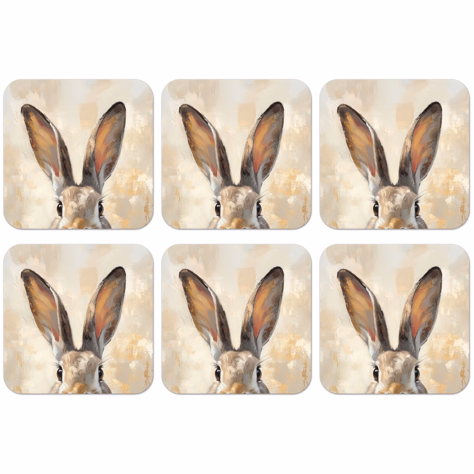 Untersetzer - Hase - Ohren - Braun — 1