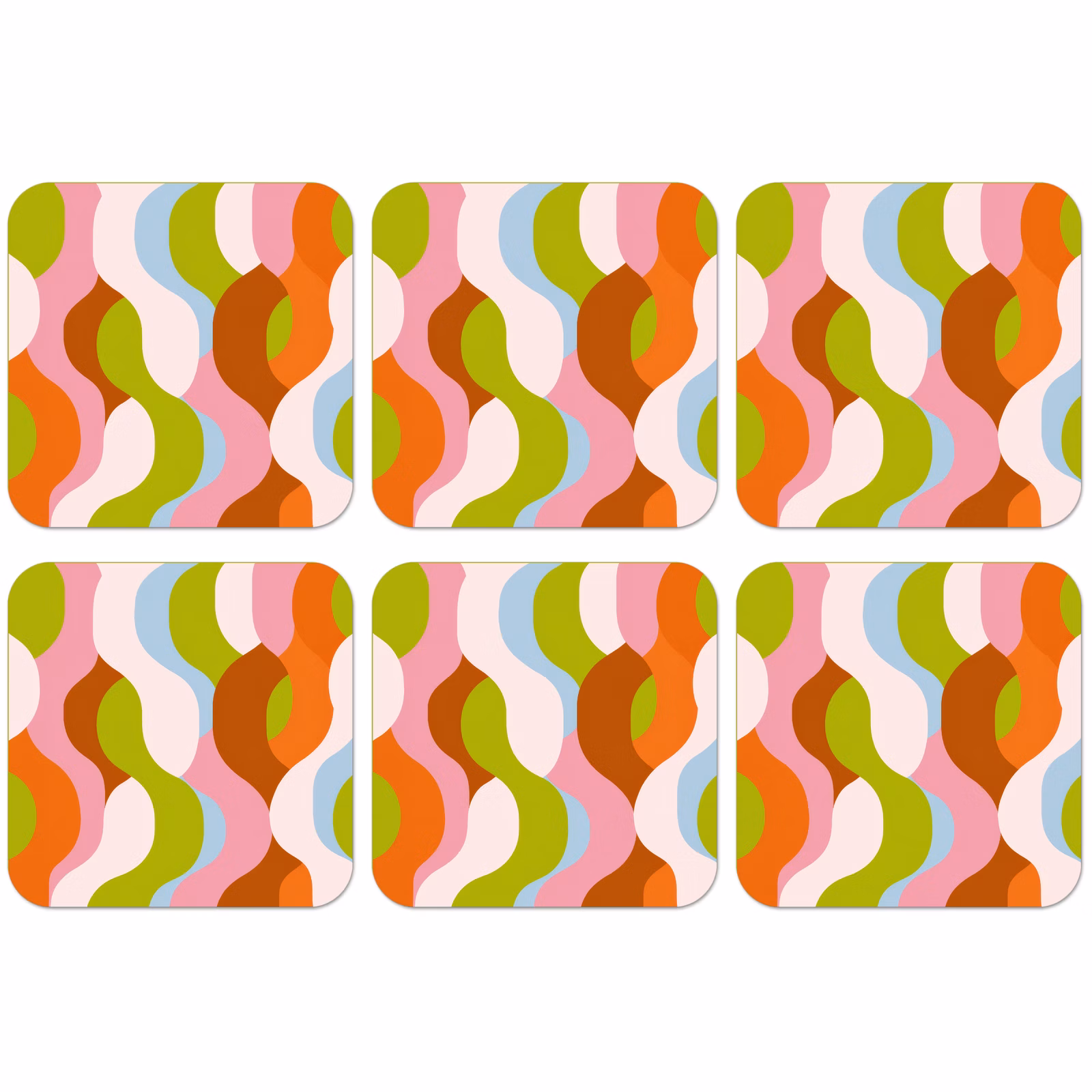 Untersetzer - Abstrakt - Formen - Rosa — 1
