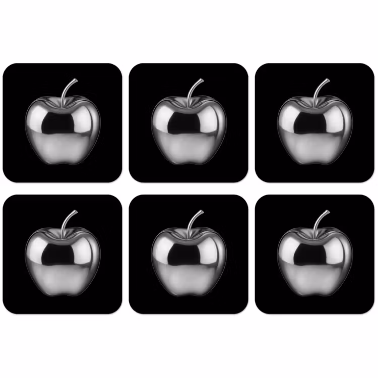 Untersetzer​ - Apfel - Metallisch - Symmetrisch — 1