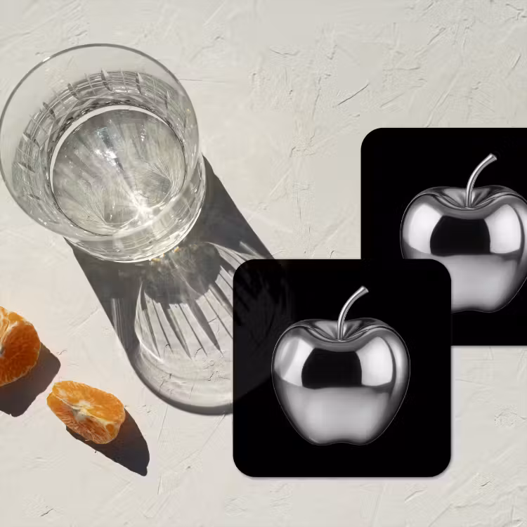 Untersetzer​ - Apfel - Metallisch - Symmetrisch — 2
