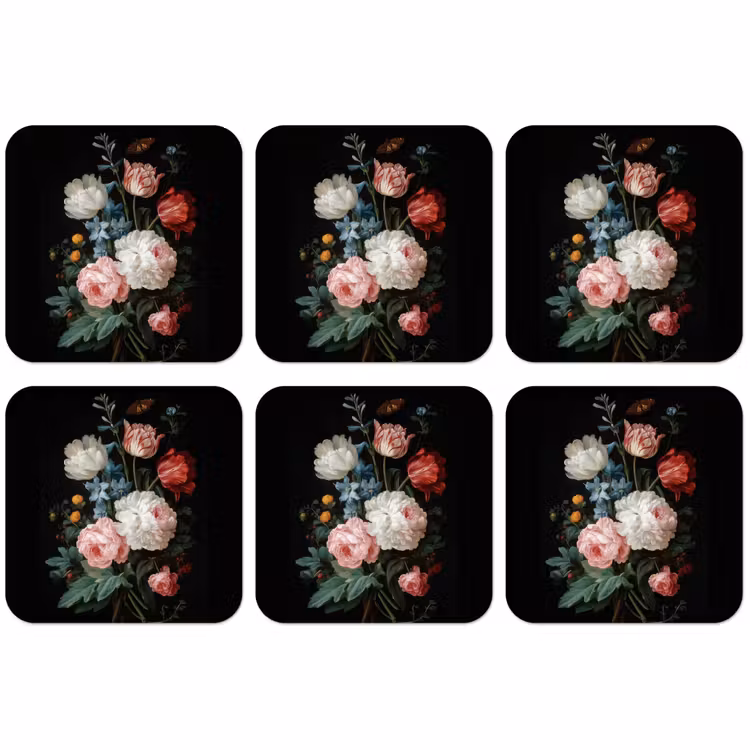Untersetzer - Blumenstrauß - Bunt - Klassisch — 1