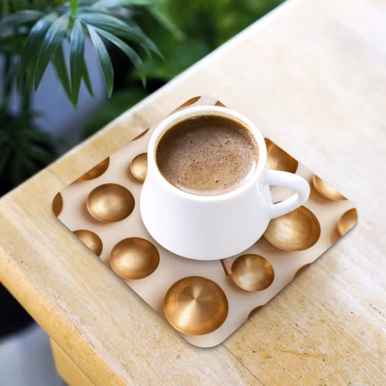 Untersetzer​ - Symmetrisch - Gold - Bronze - Balance — 3