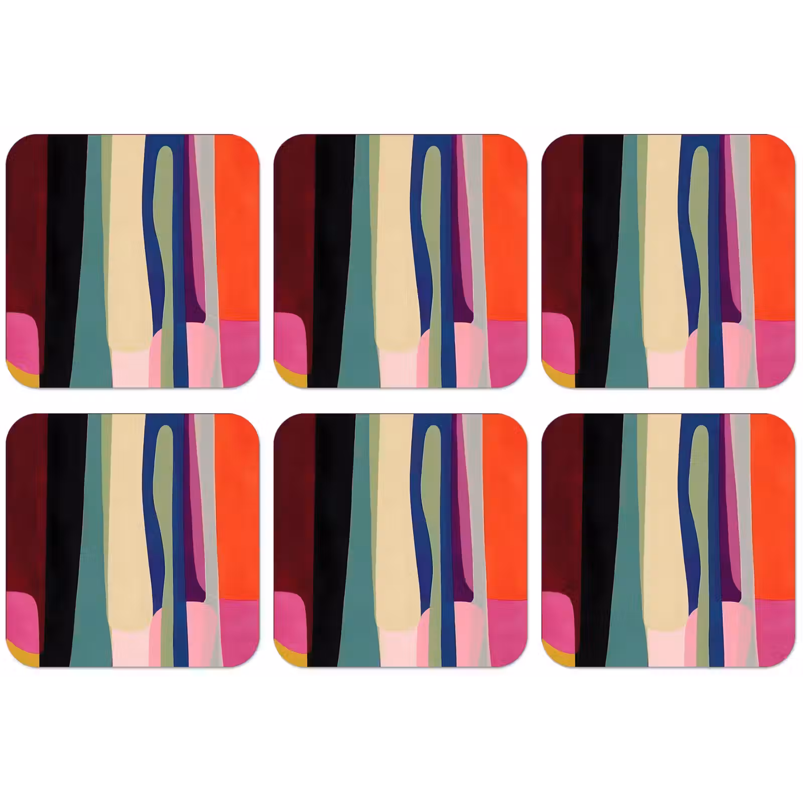 Untersetzer - Farbvarianten - Vertikal - Bunt — 1