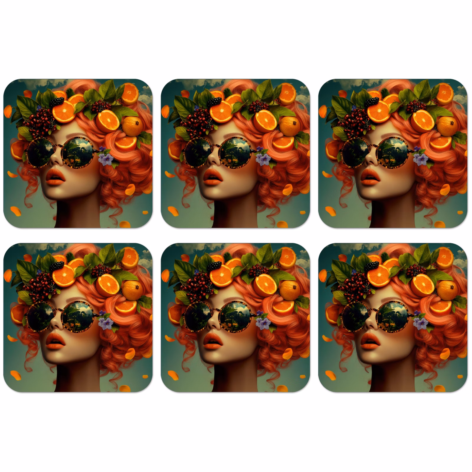 Untersetzer - Weiblich - Orange - Beere - Orange — 1