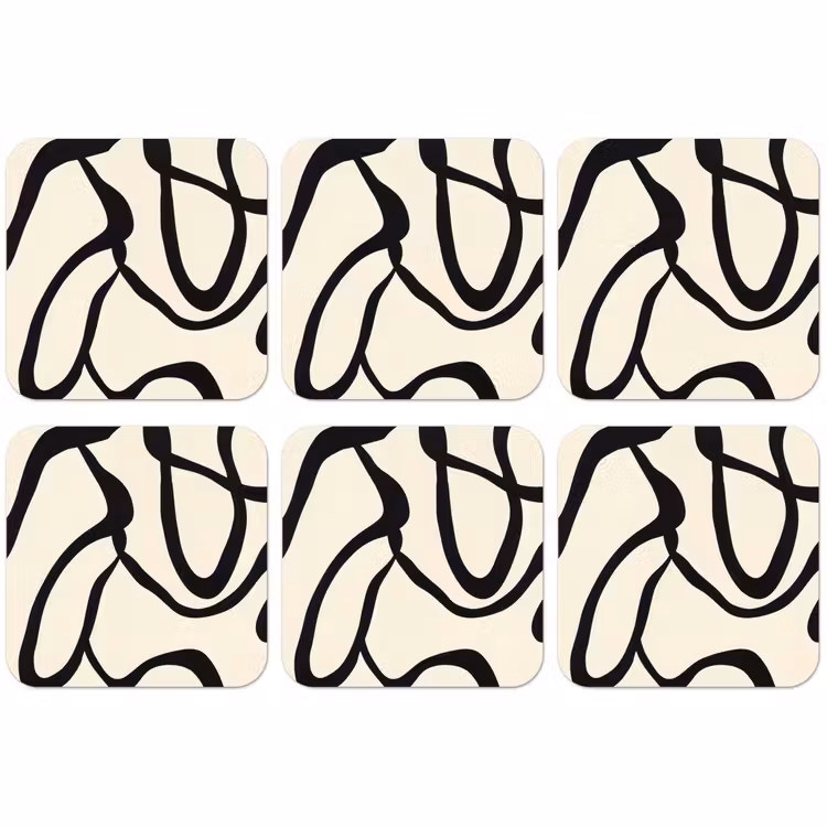 Untersetzer​ - Abstrakt - Linien - Modern - Beige — 1
