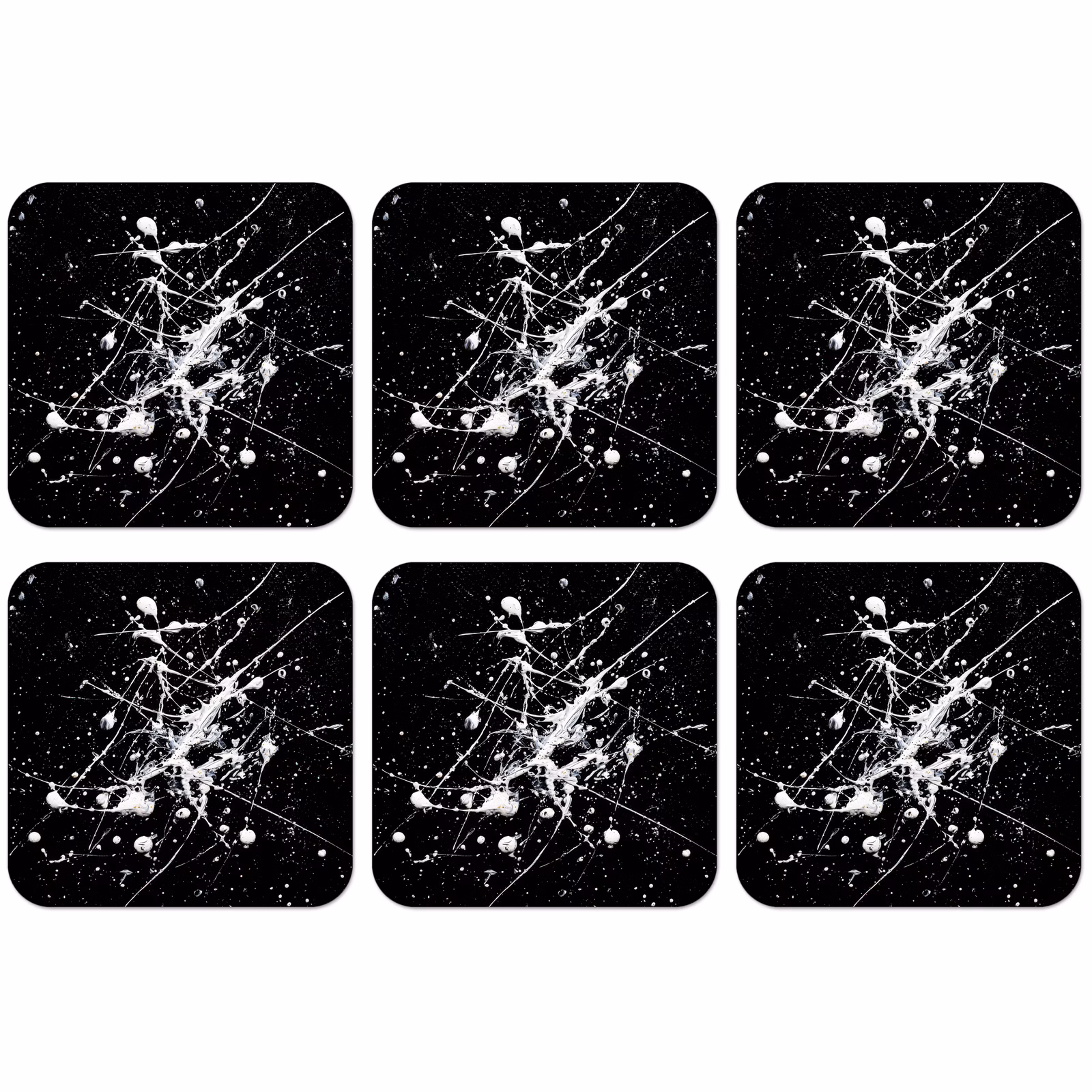 Untersetzer - Farbspritzer - Weiß - Abstrakt - Explosion — 1