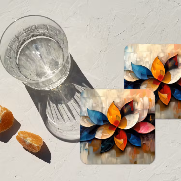 Untersetzer - Blume - Abstrakt - Bunt - Blätter — 2