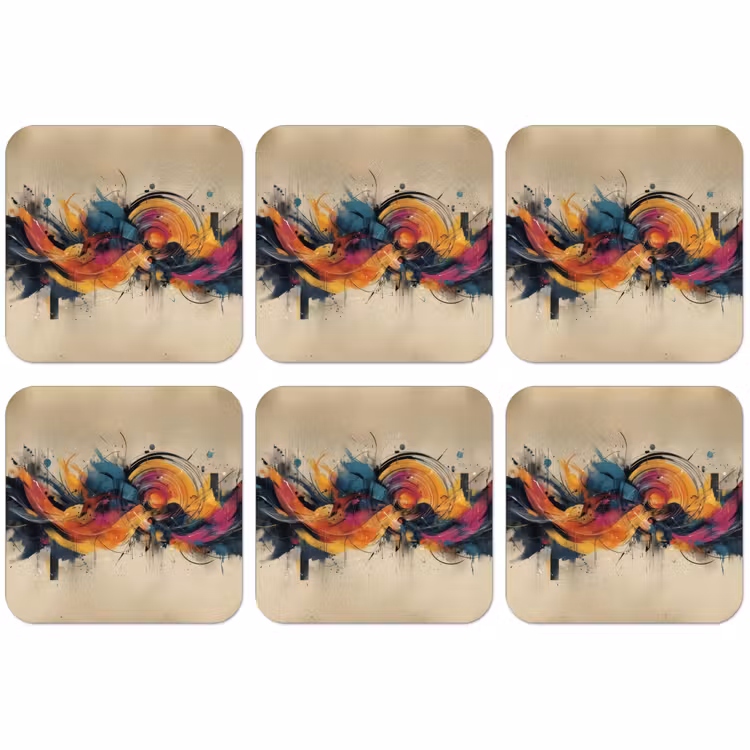 Untersetzer - Explosion - Farbenfroh - Formen - Abstrakt — 1