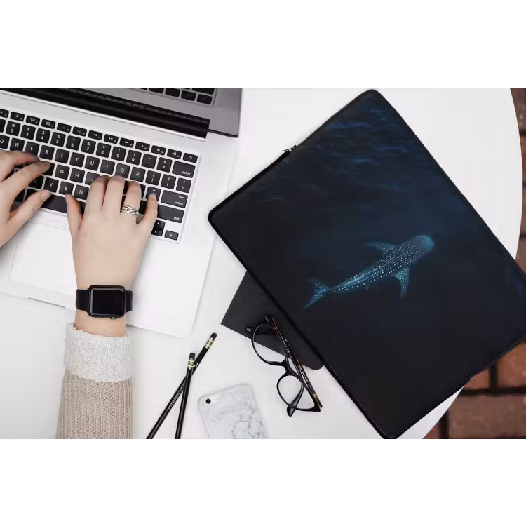 Laptop hülle - Ozean - Walhai - Dunkelblau - Flecken — 3