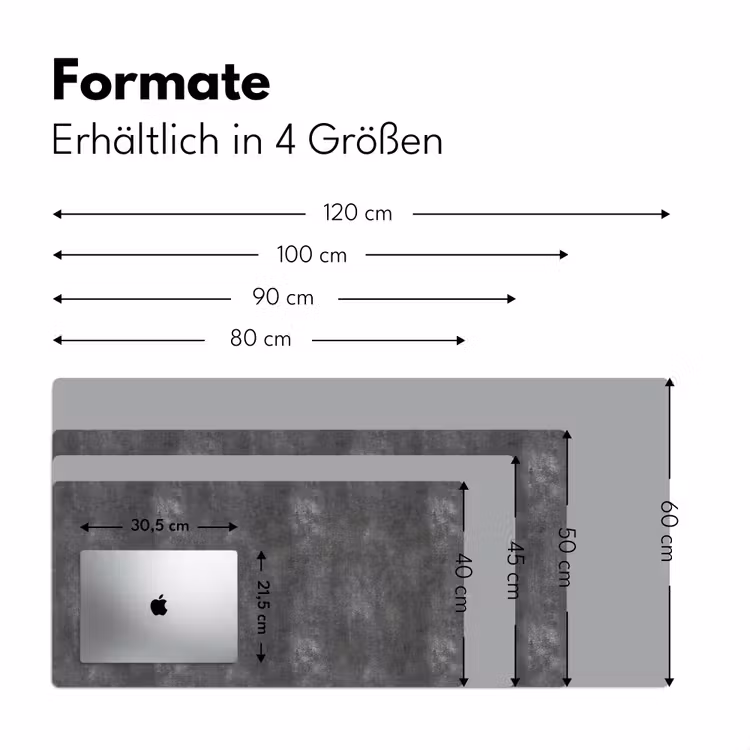 Schreibtischunterlage - Dunkelgrau - Roh - Konkret — 5