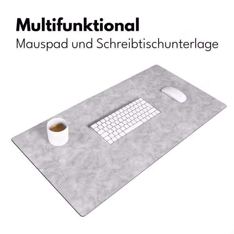 Schreibtischunterlage - Grau - Marmor - Matt — 4