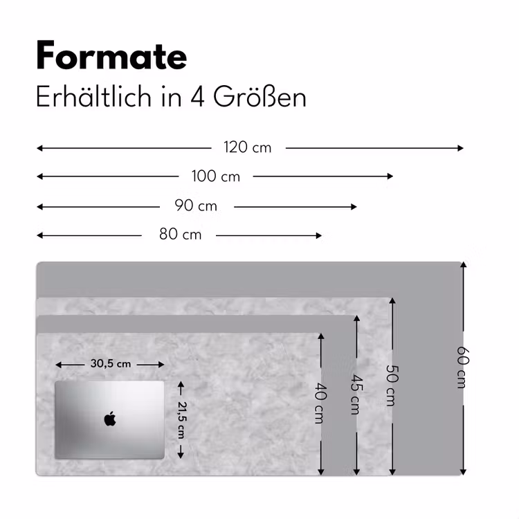 Schreibtischunterlage - Grau - Marmor - Matt — 5