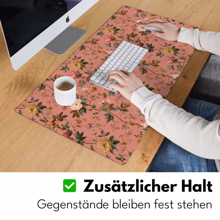 Schreibtischunterlage - Klassisch - Botanisch - Rosa — 3