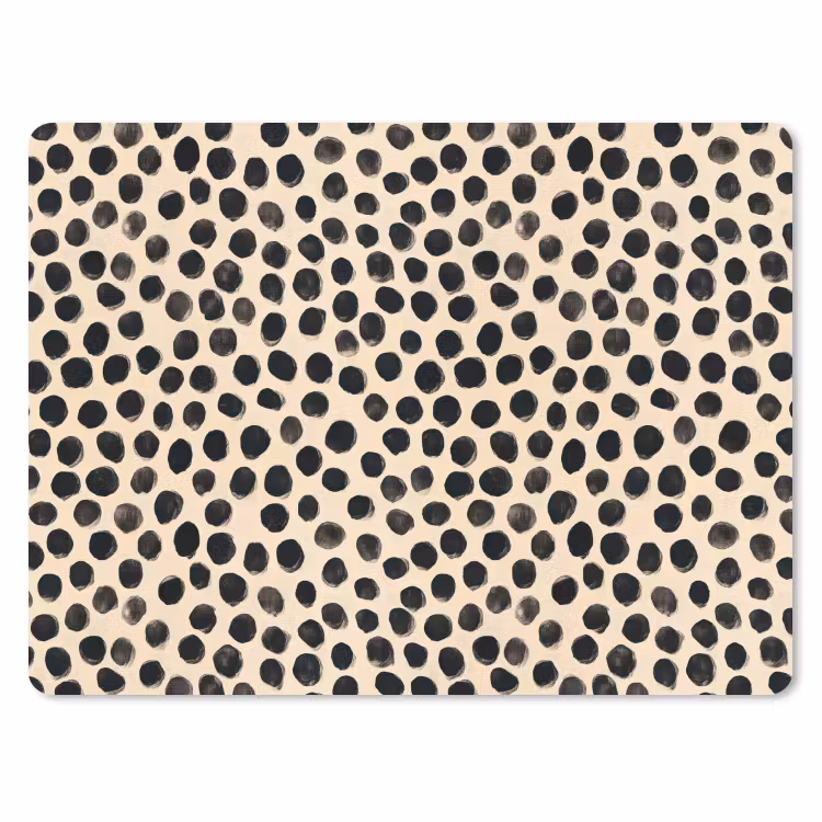 Mauspad - Polka dots - Muster - Schwarz — 1