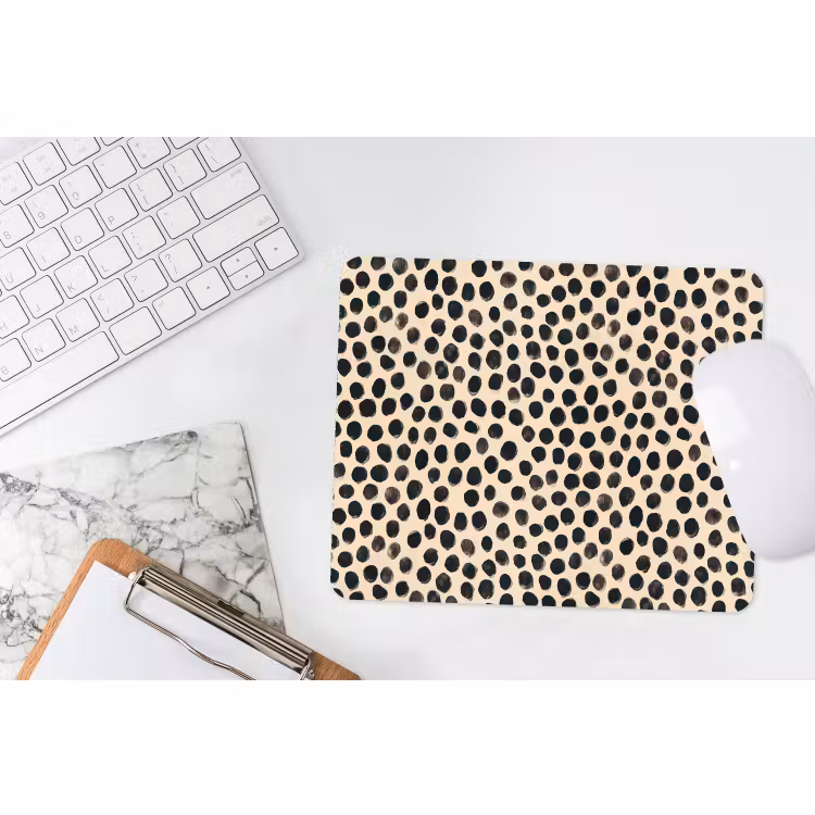 Mauspad - Polka dots - Muster - Schwarz — 2
