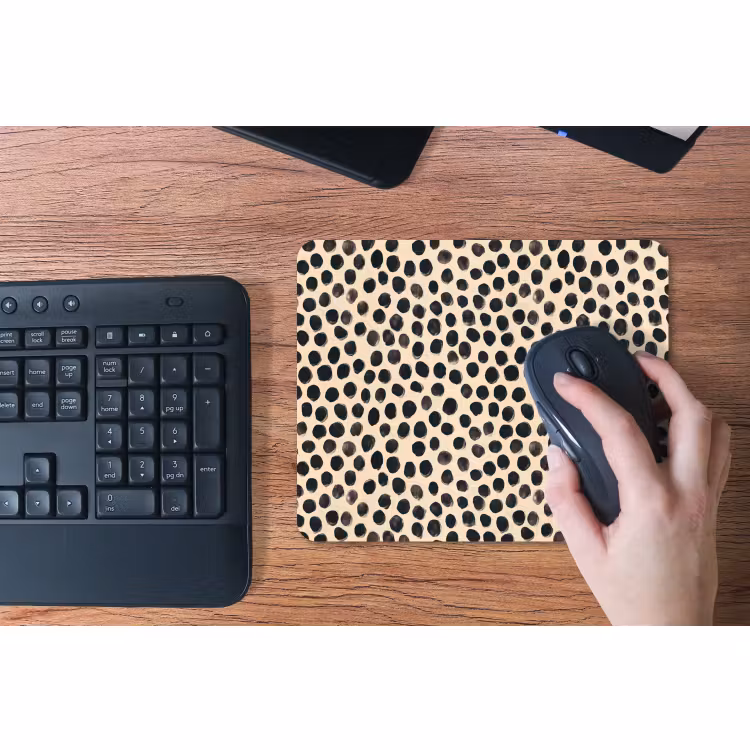 Mauspad - Polka dots - Muster - Schwarz — 3